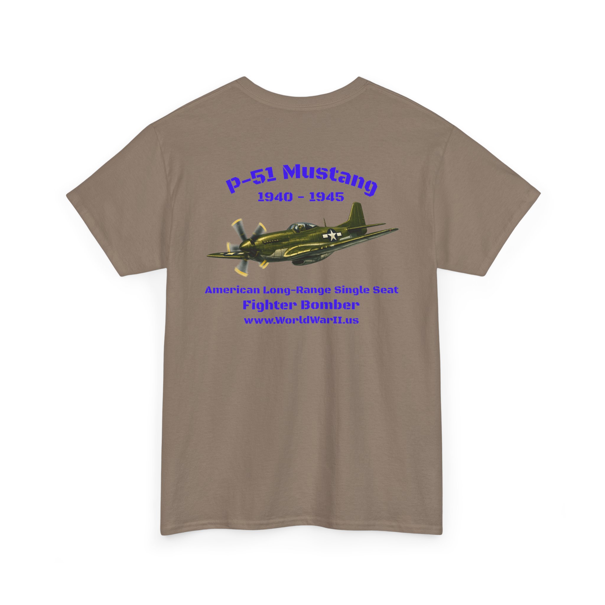 WWII Turtle Club — P-51 Mustang Heritage T-Shirt - Image 9