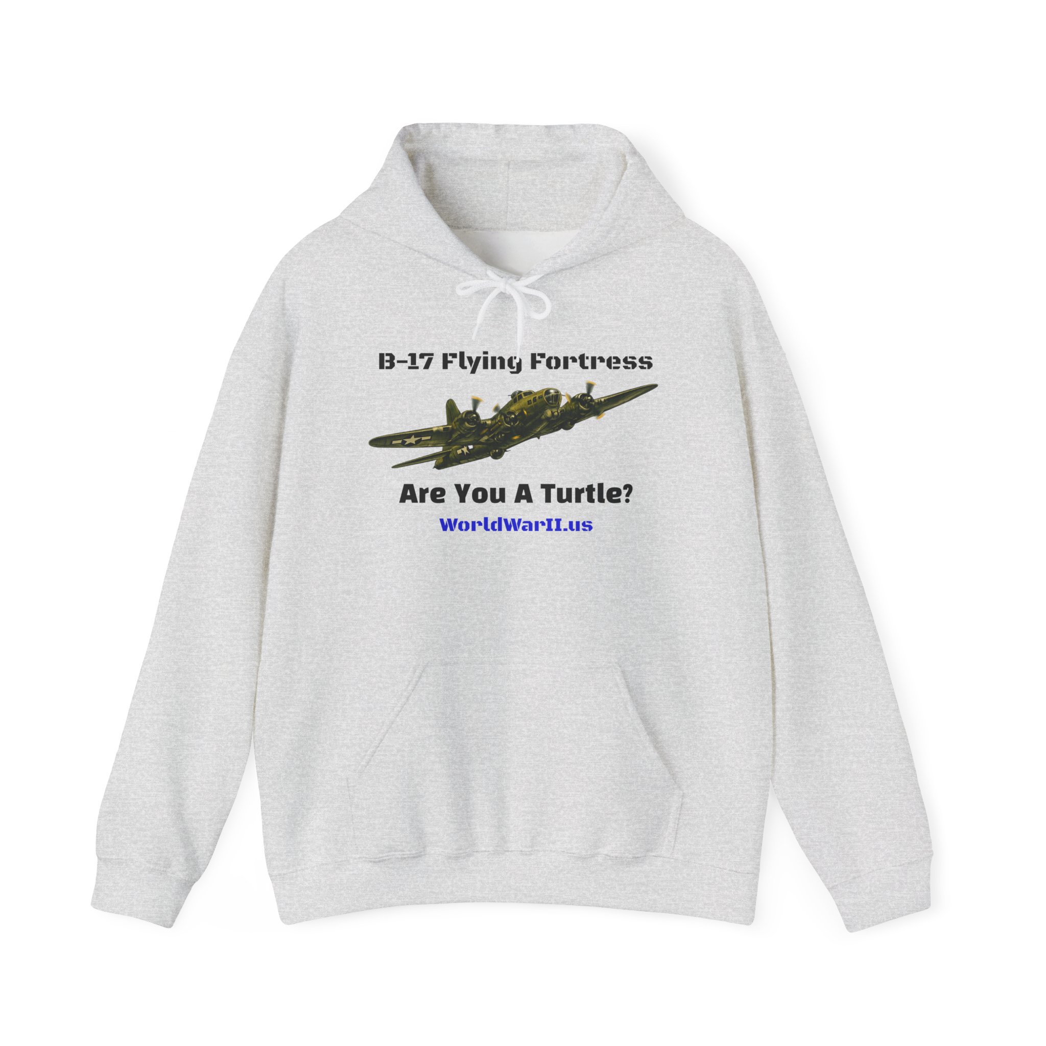 B-17 Flying Fortress Hoodie – “Are You A Turtle?” Vintage WWII Bomber Sweatshirt - Image 7