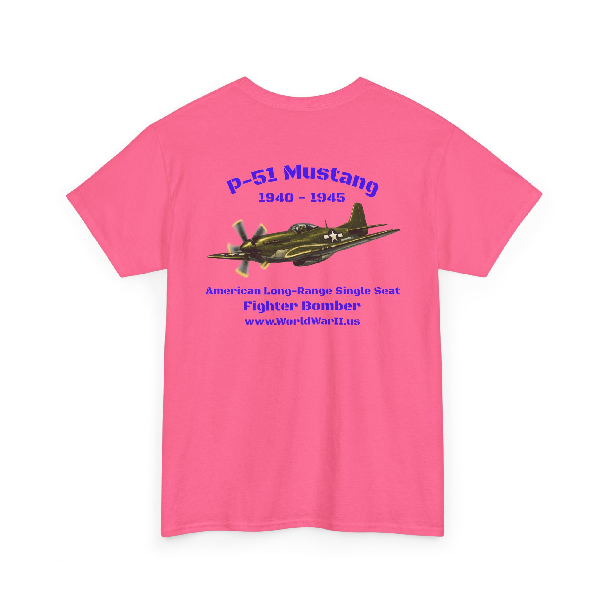 WWII Turtle Club — P-51 Mustang Heritage T-Shirt - Image 21
