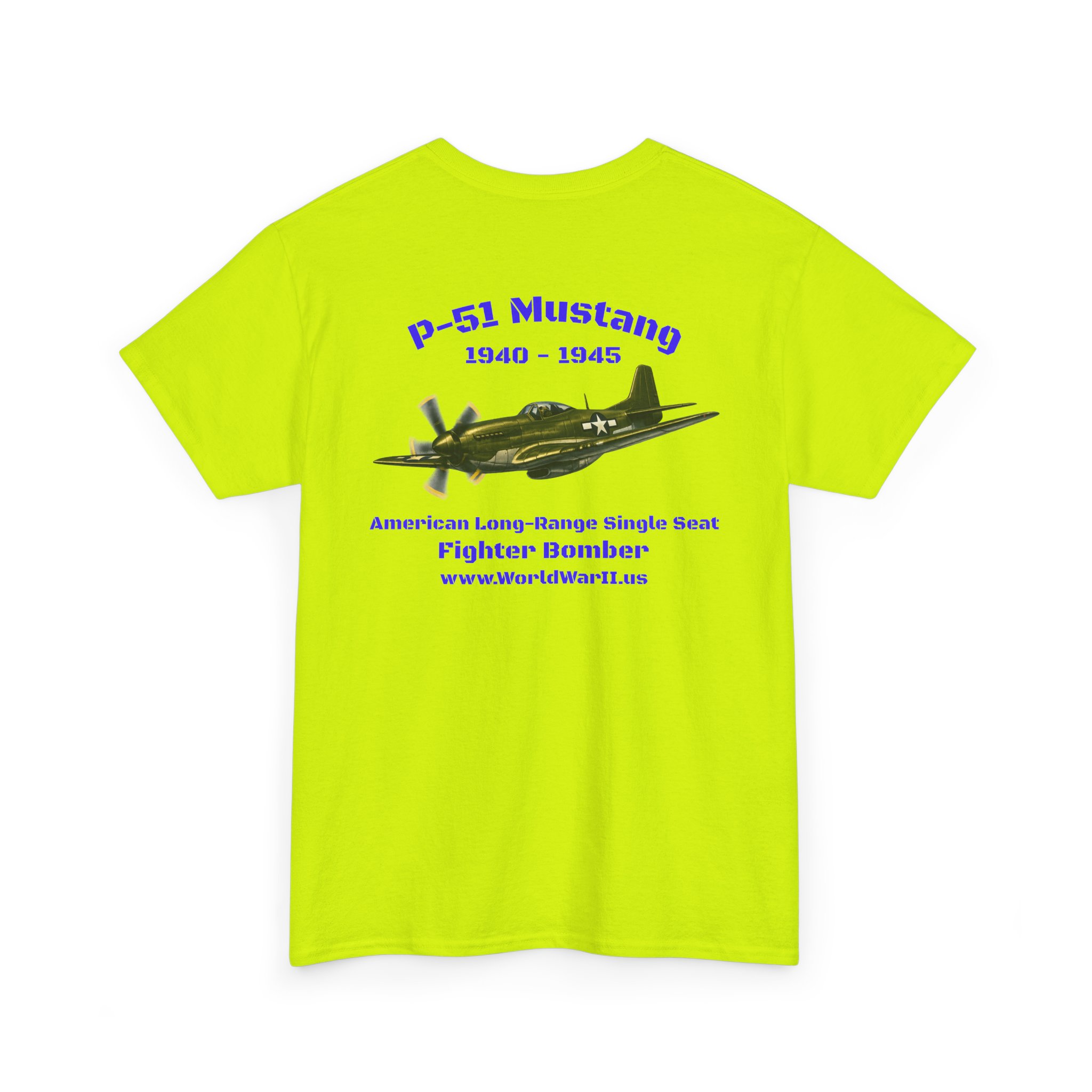 WWII Turtle Club — P-51 Mustang Heritage T-Shirt - Image 13