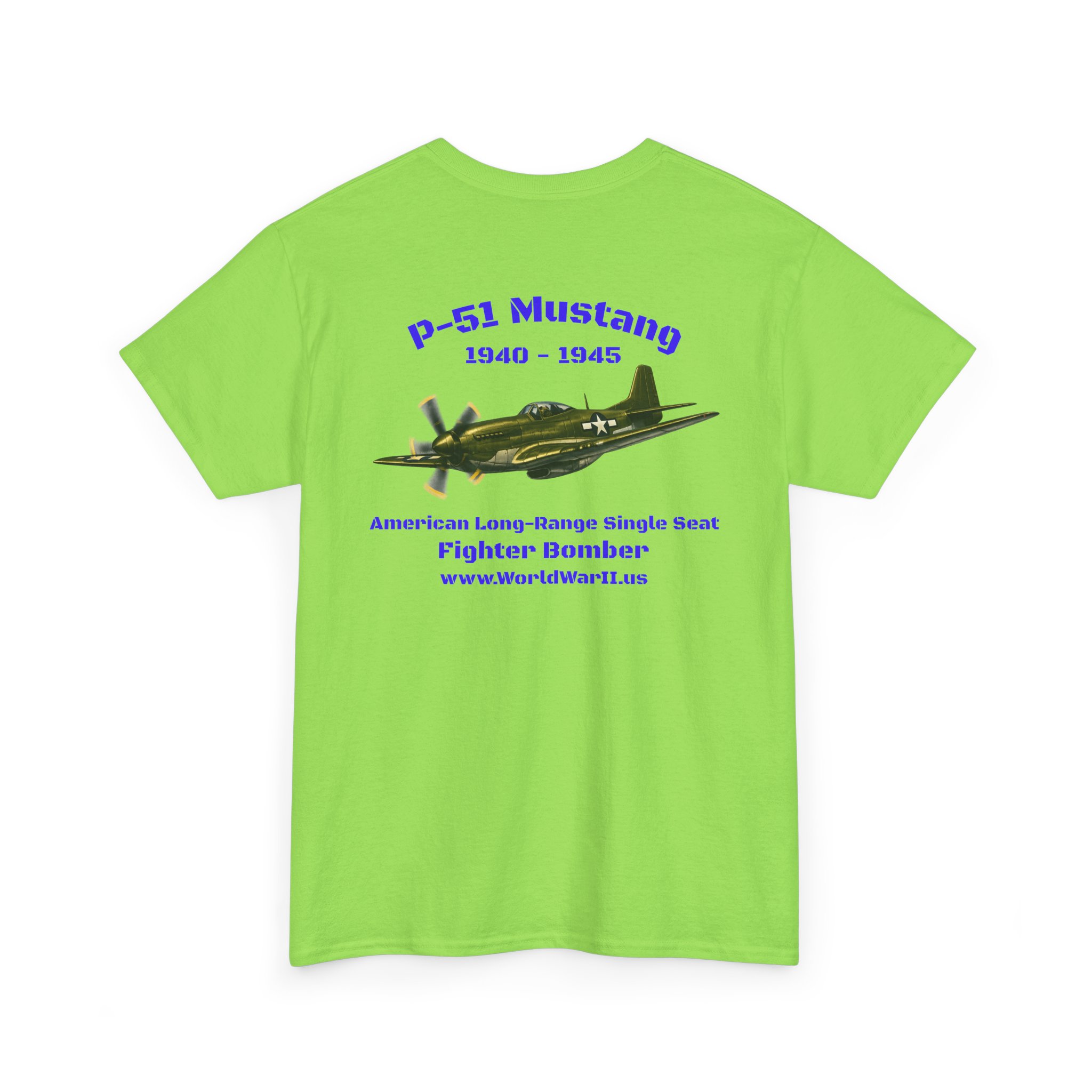 WWII Turtle Club — P-51 Mustang Heritage T-Shirt - Image 15