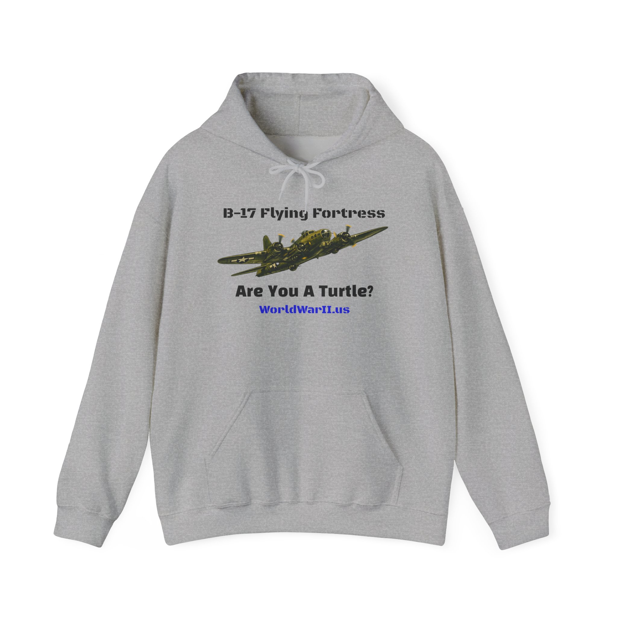 B-17 Flying Fortress Hoodie – “Are You A Turtle?” Vintage WWII Bomber Sweatshirt - Image 6