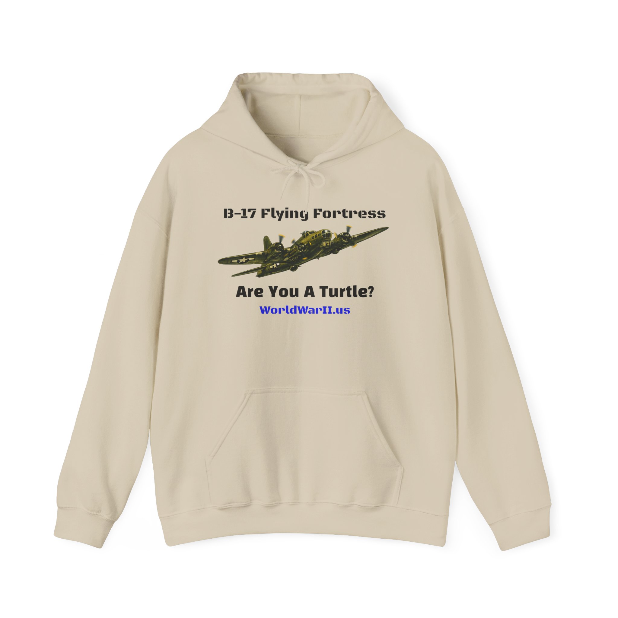 B-17 Flying Fortress Hoodie – “Are You A Turtle?” Vintage WWII Bomber Sweatshirt - Image 8