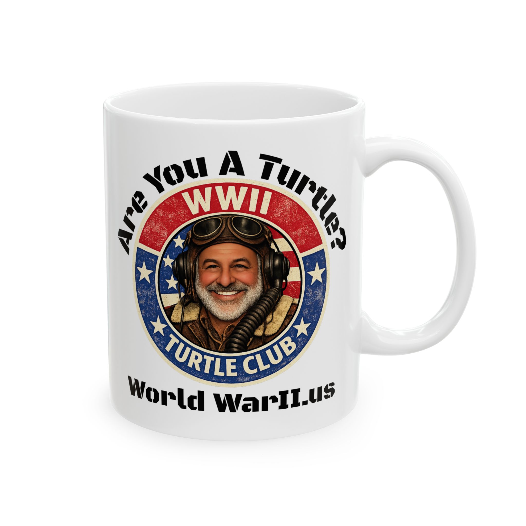WWII Turtle Club Ceramic Mug – "Are You A Turtle?" Veteran Aviation Coffee Cup (11oz/15oz)