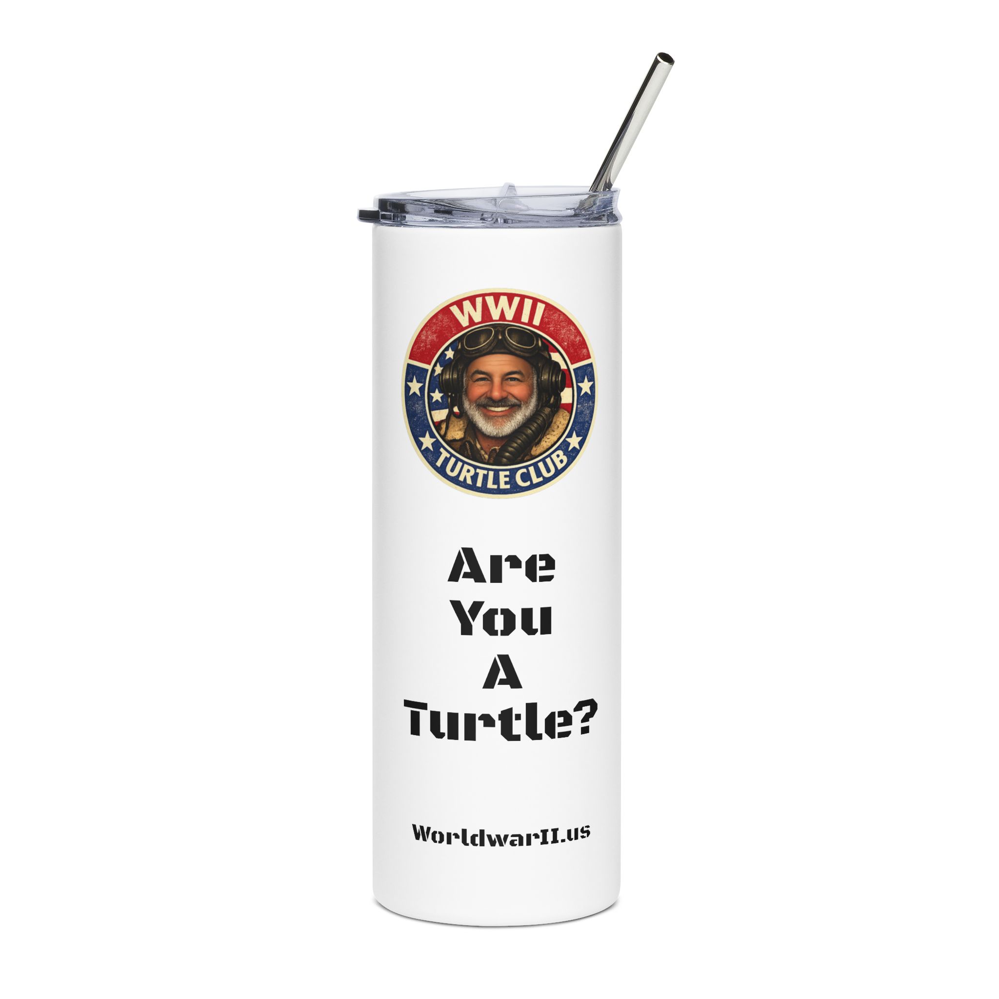 WWII Turtle Club logo Are You A Turtle? Stainless Tumbler | 20oz
