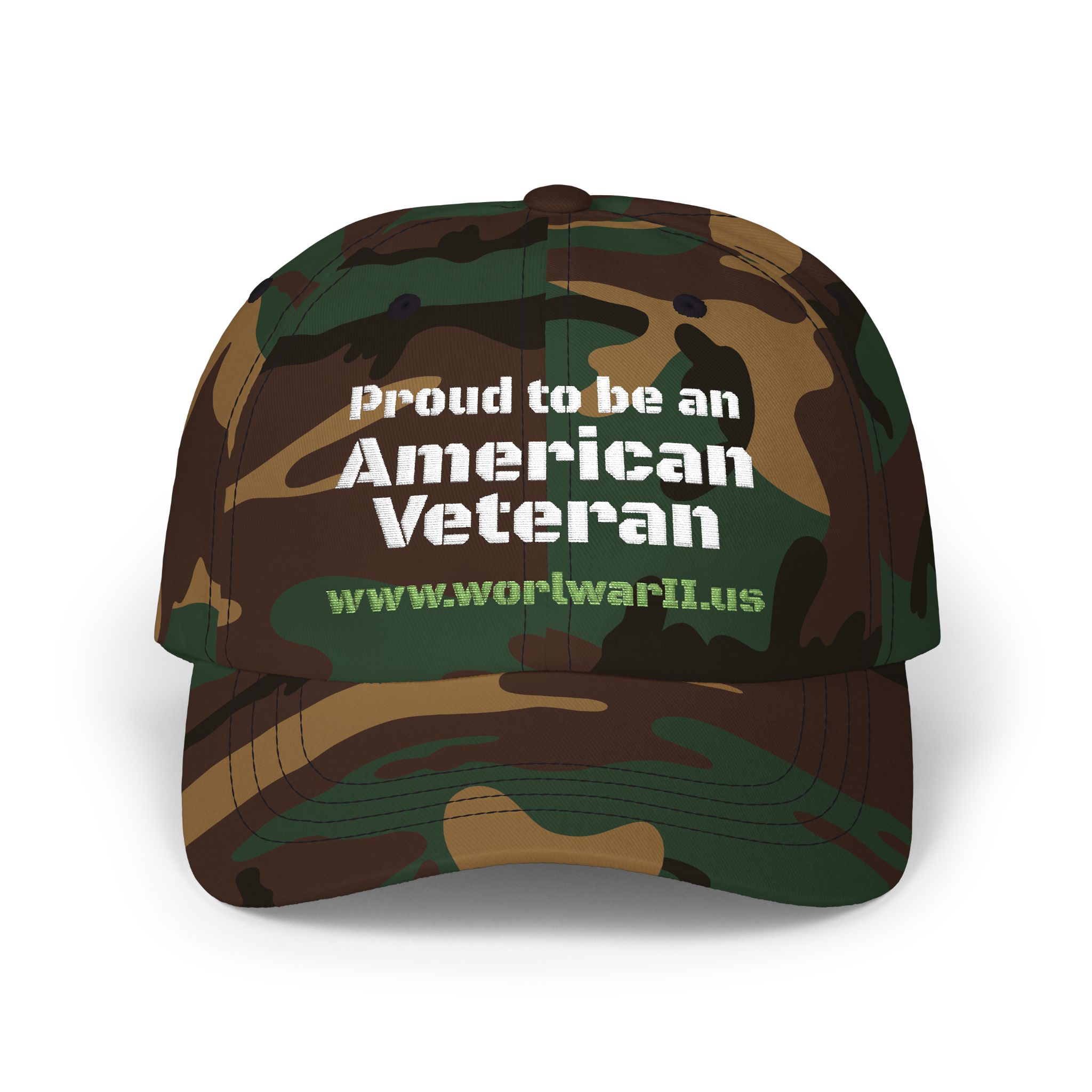 Proud to be an American Veteran Dad Cap — Military Veteran Hat